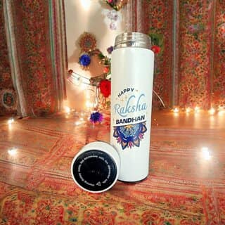 Rakshabandhan Gifts for Brother Rakhi Quote LED TEMPRETURE Water Bottle with Designer Rakhi Logo - Gift for Brother, Raksha Bandhan Gifts, Best Rakhi Gifts for Brother view 7