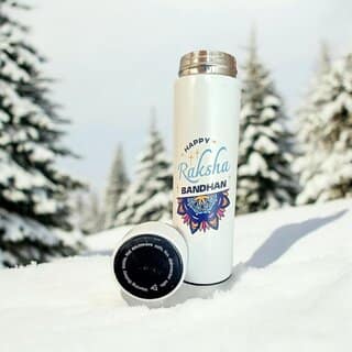 Rakshabandhan Gifts for Brother Rakhi Quote LED TEMPRETURE Water Bottle with Designer Rakhi Logo - Gift for Brother, Raksha Bandhan Gifts, Best Rakhi Gifts for Brother view 8