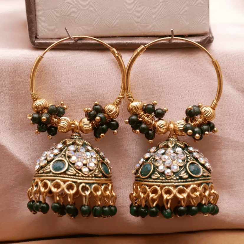 Premium Bridal Wedding Traditional Pearl Jhumkas/Jhumka/Jhumki Earring For Girls Alloy Jhumki Earring view 2