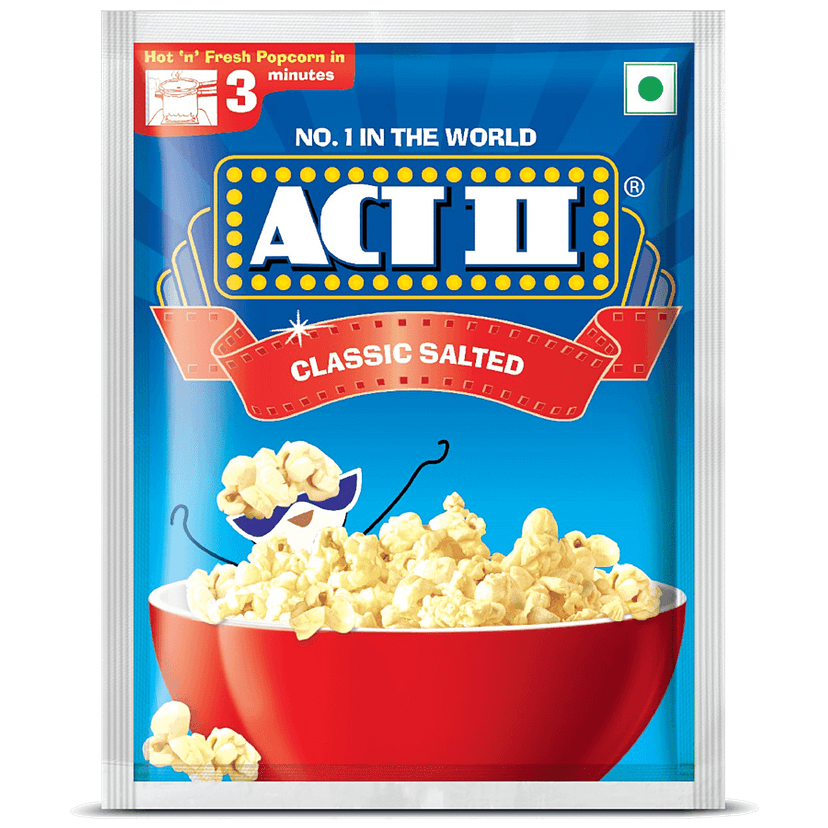 Act II Instant Popcorn - Classic Salted, Snacks, 30 G Pouch