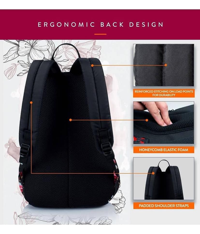 Lunar's 19 Ltrs Black Backpack view 2