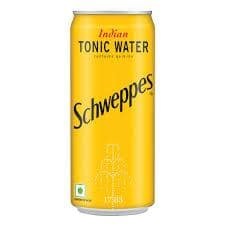 Schweppes Indian Tonic Water - Contains Quinine, Soda Water With Refreshing Taste, 300 Ml Can