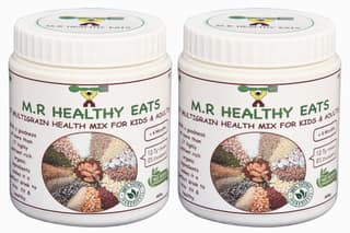 M.R Healthy Eats- Organic 17 Multigrain Health Mix Flour for Kids & Adults In Food-Grade Container 400 gms each (Pack of 2) (+6 Months)