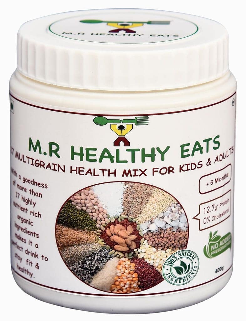 M.R Healthy Eats- Organic 17 Multigrain Health Mix Flour for Kids & Adults In Food-Grade Container 400 gms each (Pack of 2) (+6 Months) view 7
