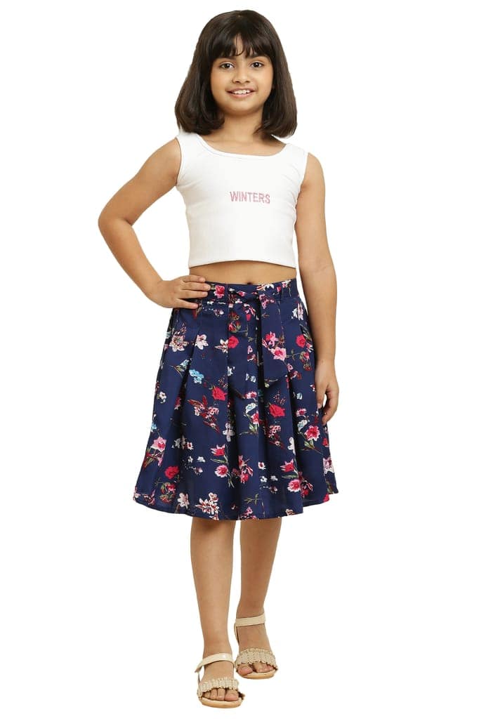 Agile Funky Blue & Yellow Pair Skirts For Girls. view 2