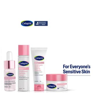 CETAPHIL Multi-Action Brightening AM Skincare kit(10ml+150ml+100gm+50gm) Pack of 4