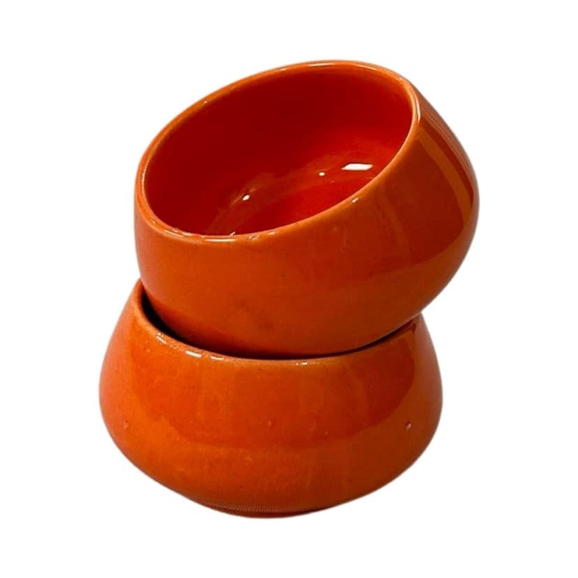 Ceramic Dining Glossy Orange Ceramic 50ml Dip Bowls Set of 6 || Ketchup Bowls || Chutney Bowls view 2