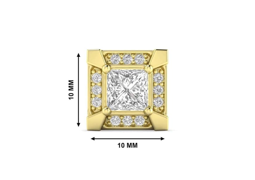 Valiant Princess Solitaire Stud For Him (1 Pc Only) view 8