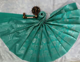Kubera Silk Cottton Saree with Blouse - Light Green