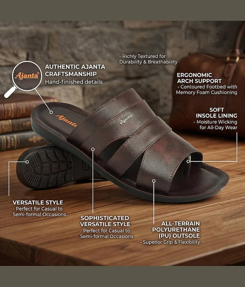 Ajanta - Coffee Men's Sandals view 2
