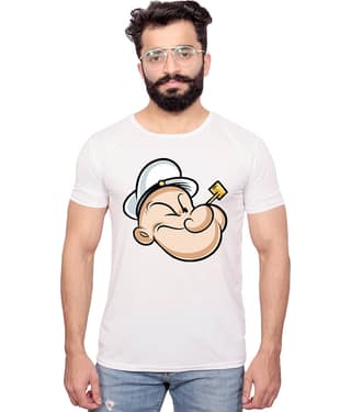 Nityanand Enterprises White Cotton Blend T-Shirt