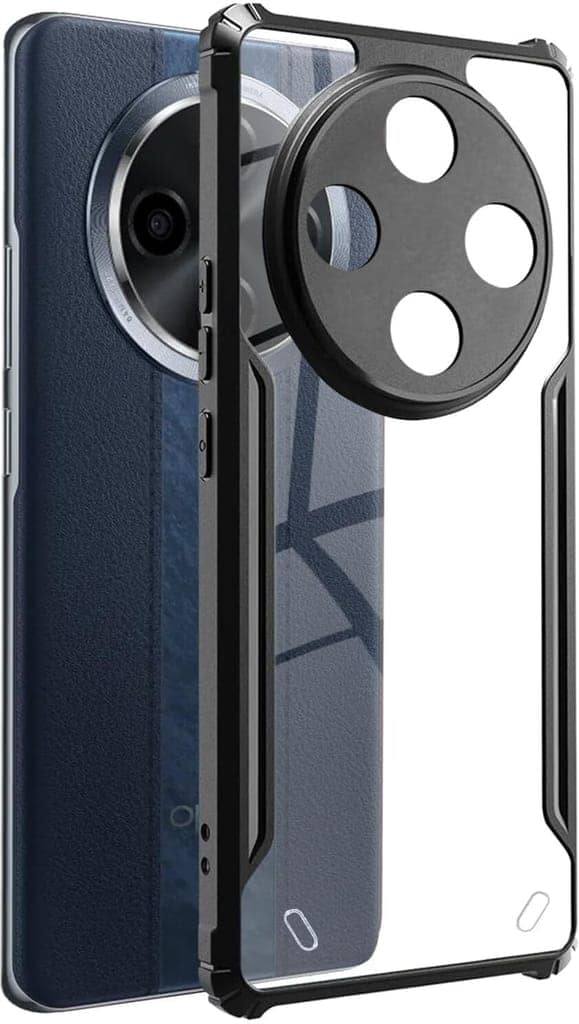 PLUGTECH Slim Shockproof Case | Matte Black Soft | Drop Protection | Precise Cutouts | Premium Mobile Cover for Oppo F27 Pro Plus, Oppo F27 Pro