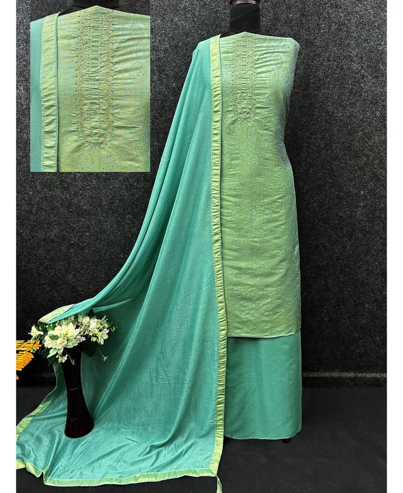 Pink Banarasi Silk Straight Suit for Women (Ethnic Wear) view 3