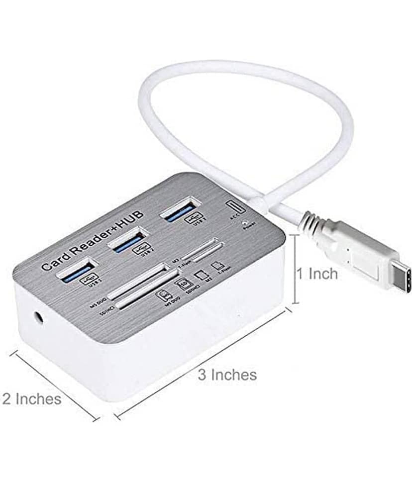 EKRAJ 3 port USB Hub 3.0/3.1+ All in one Card Reader view 2