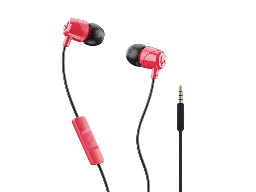 Skullcandy Jib 2.0 in-Ear Wired Earbuds with Mic, 3.5mm Jack, Supreme Sound, Noise Isolation, Detachable Cable, Works with Phones, Laptops & PCs - Red Black