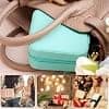 Mini Jewellery Travel Case, PU Leather Organizer Box, Small Portable Jewellery Storage Holder for Womens Rings Earrings Necklaces (Green) view 4