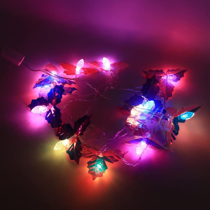 LED Leaf String Lights – 4 Meter Multicolor Decorative Lighting view 2