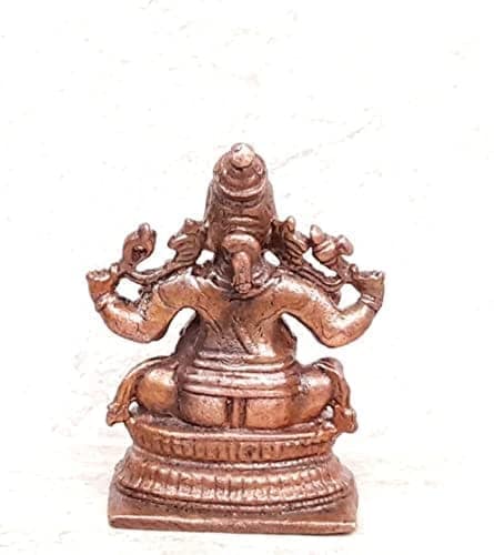 Searchers Paradise - Copper Idols Ganesh,1.5 inches, Copper Handmade 55 Grams, Patina Antique Finish, Pack of 1 Piece view 2