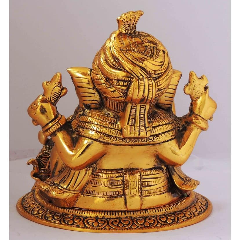 Aluminium Showpiece Pagadi Ganesh Big (ASMAS294 G) view 2