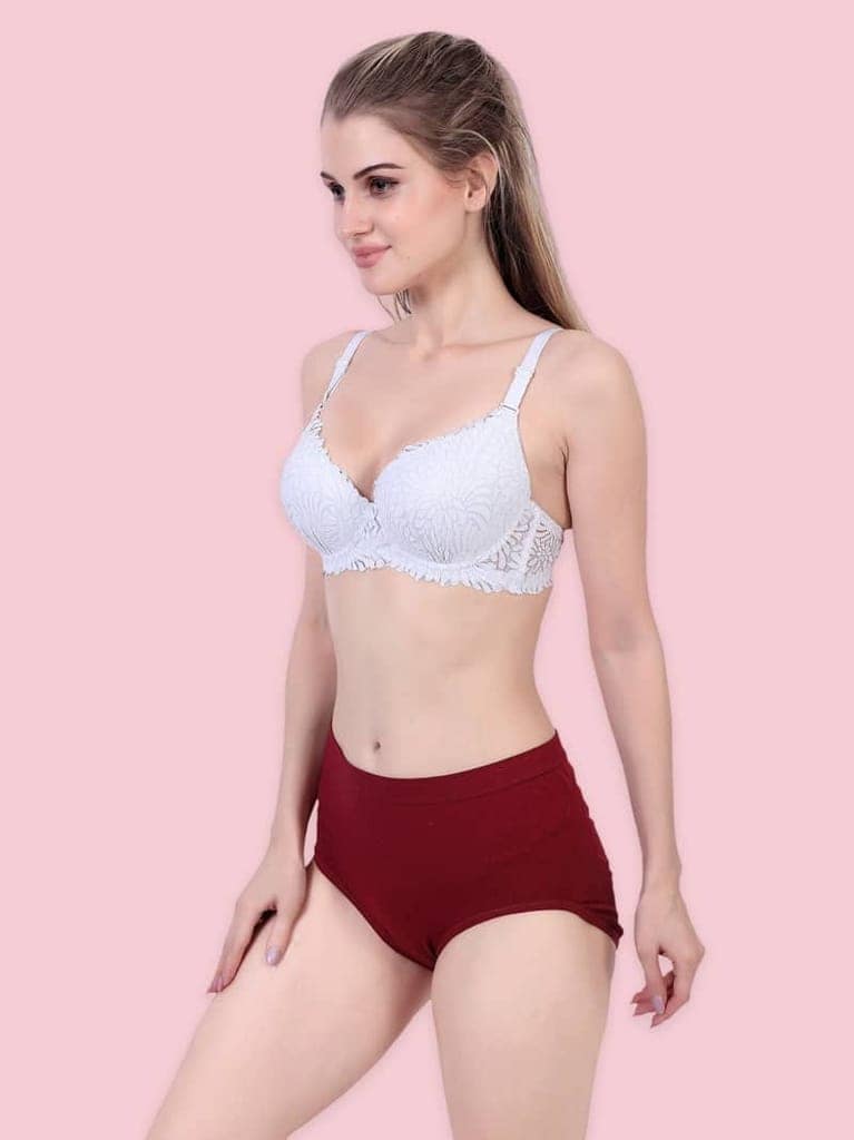 Net Elegance Padded Full Coverage Bra view 3