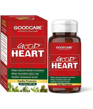 Goodcare Good Heart Capsules, Ayurvedic Heart Care, Supports Cholesterol and Lipid Profile, Boosts Circulation, For Men and Women 60 No.s