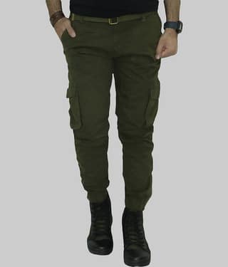 WARBURG Regular Flat Men's Cargos - Off White ( Pack of 1 )