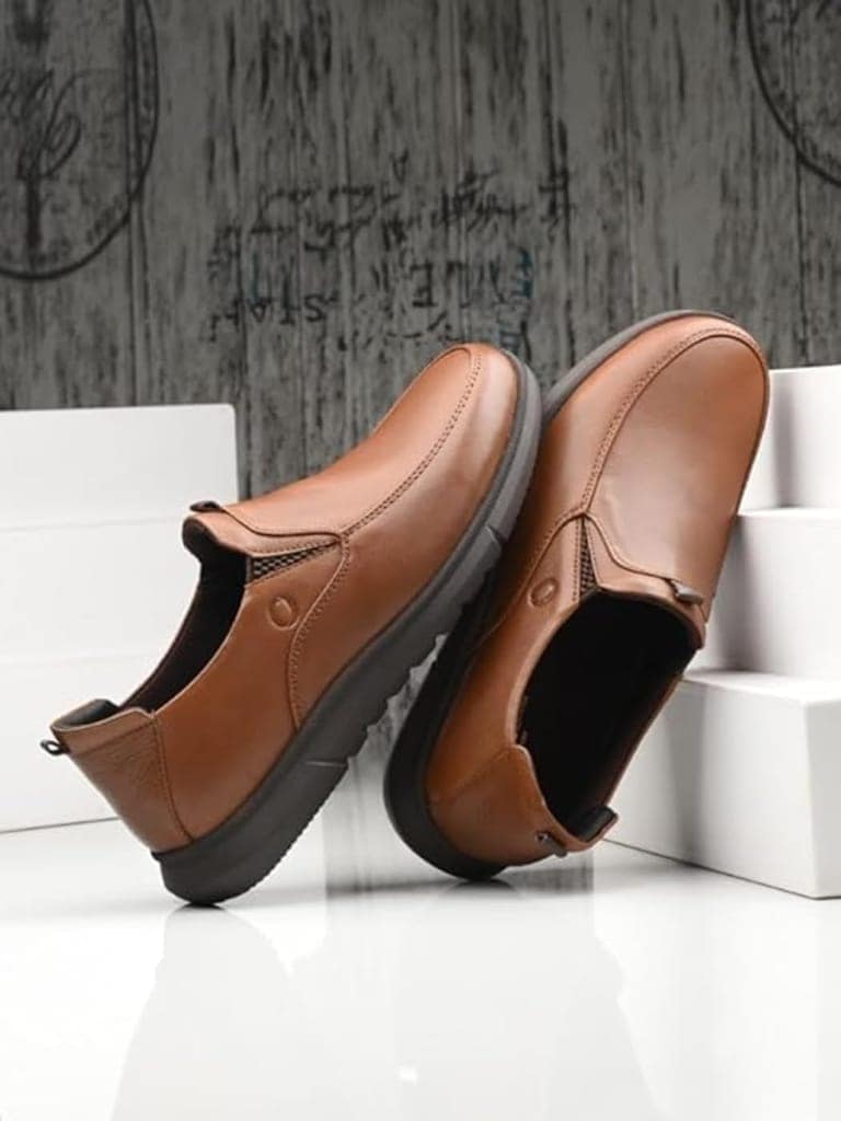 Egroose Zero Gravity Men's Sneakers | Genuine Leather Casual Shoes | Trendy | Lightweight | Comfortable Fit view 6