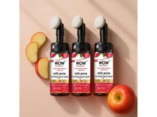 WOW Apple Cider Vinegar Foaming Face Wash With Built-in Brush - 150ml (Pack of 3)