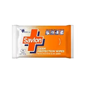 Savlon Germ Protection Wipes - Multi-Purpose, Hands, Body & Surfaces, 10 pcs