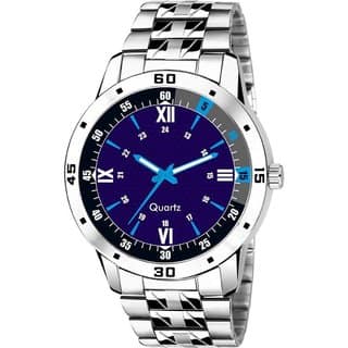 HRV Men's Round Dial Silver Strap Analog Watch
