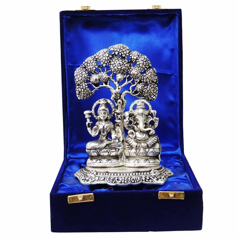 Showpiece Aluminium Laxmi Ganesh (ASMAS089) view 2