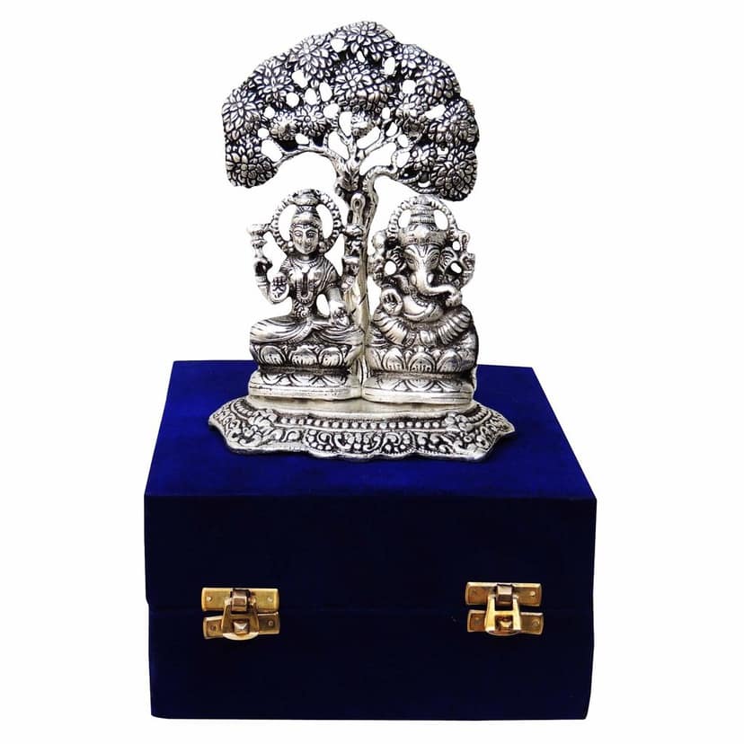 Showpiece Aluminium Laxmi Ganesh (ASMAS089) view 3
