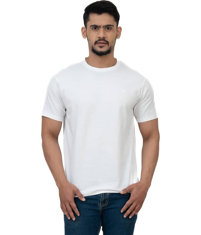 Cotstyle Pack of 1 Cotton Regular Fit Men's T-Shirt ( White )
