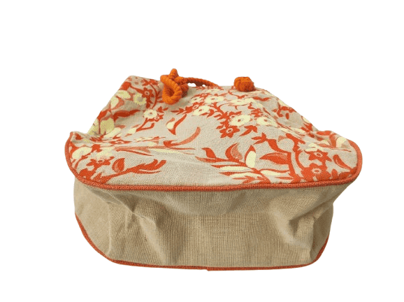 Floral Print Tote Bag with Rope Handles view 4