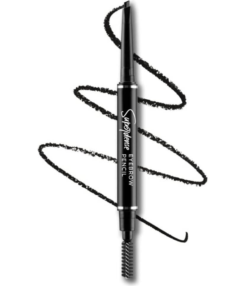 RENEE Superdense Eyebrow Pencil With Spoolie, Black, Smudge-Proof, (Black,0.4g)