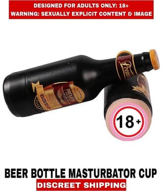 Adult Sex Toys Beer Bottle Cup Real Pussy Silicon Masturbator Cup Fleshtight For Men