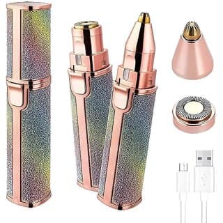 Eyebrow Trimmer Facial Hair Remover Razor for Women - Professional Personal Hair Removal (facial epilator) (Portable eyebrow epilator), Multicolor