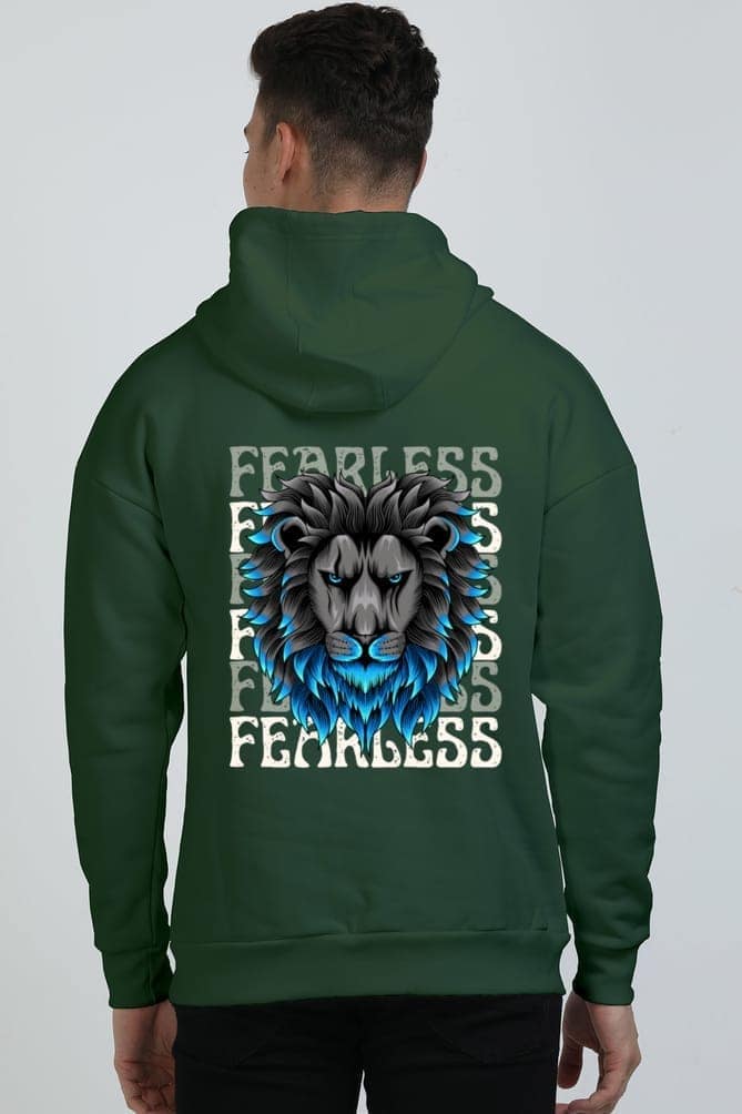 Clothikoo Premium Lion Printed Edition Hoodie (400 GSM, Bottle Green Colour) view 4