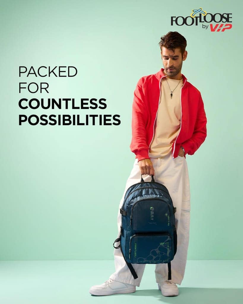 FOOTLOOSE by VIP Kinetic 30L Laptop Backpack (15.6"), 2 Compartments, Blue view 2