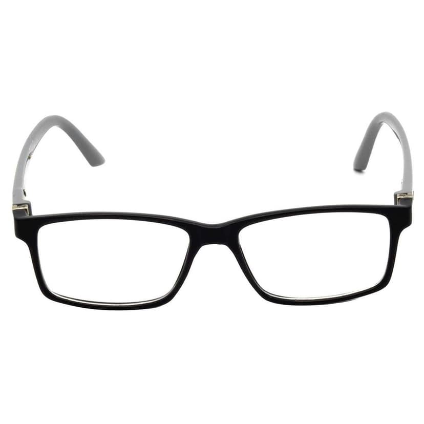 Hrinkar Stylish Zero Power Computer Glasses for Eye Protection with Blue Cut Lenses for Men & Women | Black and Grey | HBCT-FRM-BK-GRY-17 view 3