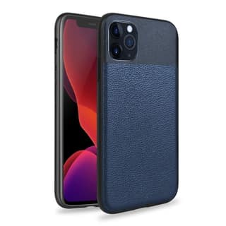 Memumi Brilliant Series Leather Back Cover for Apple iPhone 11 Pro Shockproof - Blue (5.8")