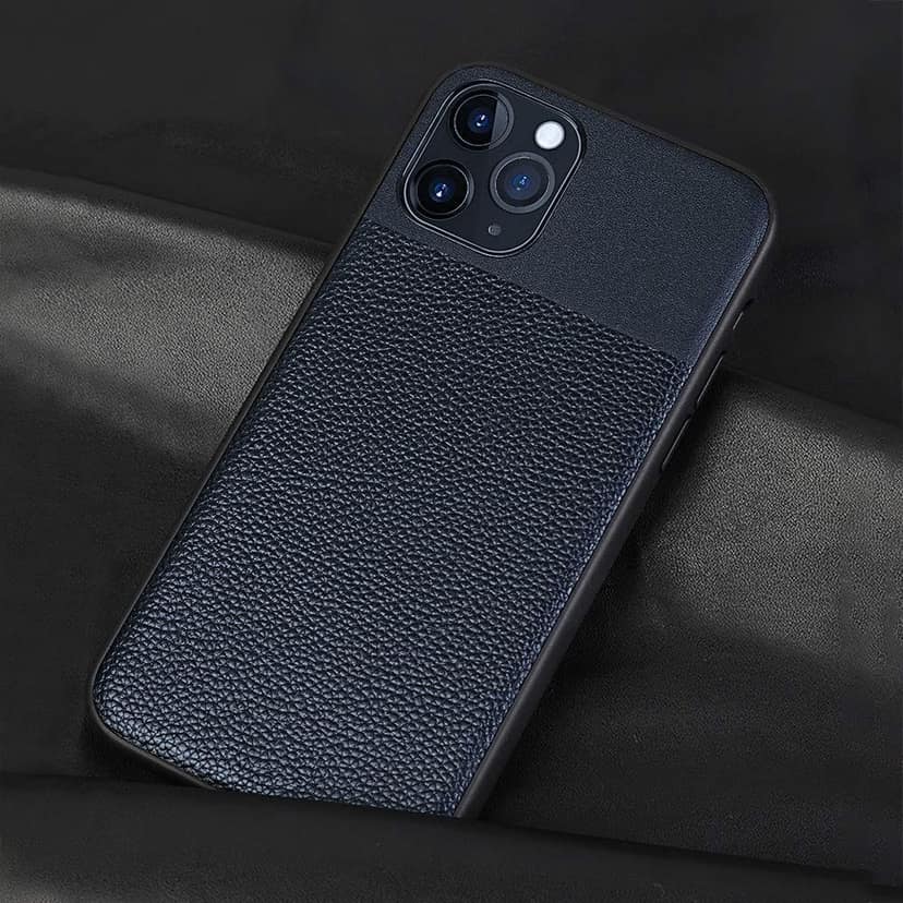Memumi Brilliant Series Leather Back Cover for Apple iPhone 11 Pro Shockproof - Blue (5.8") view 5