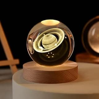 3D Crystal Ball Night Light - ( Solar System )