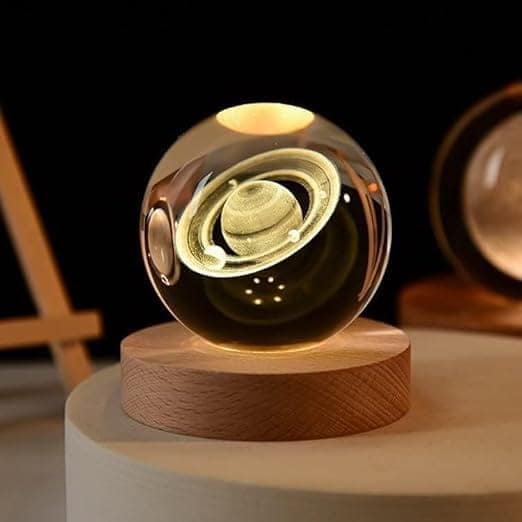 3D Crystal Ball Night Light - ( Solar System )