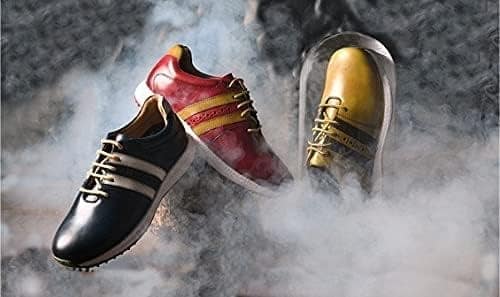 HITCARO Men's Proffessional Leather Golf Shoes | Lace-Up | Waterproof | Comfortable | Breathable view 6