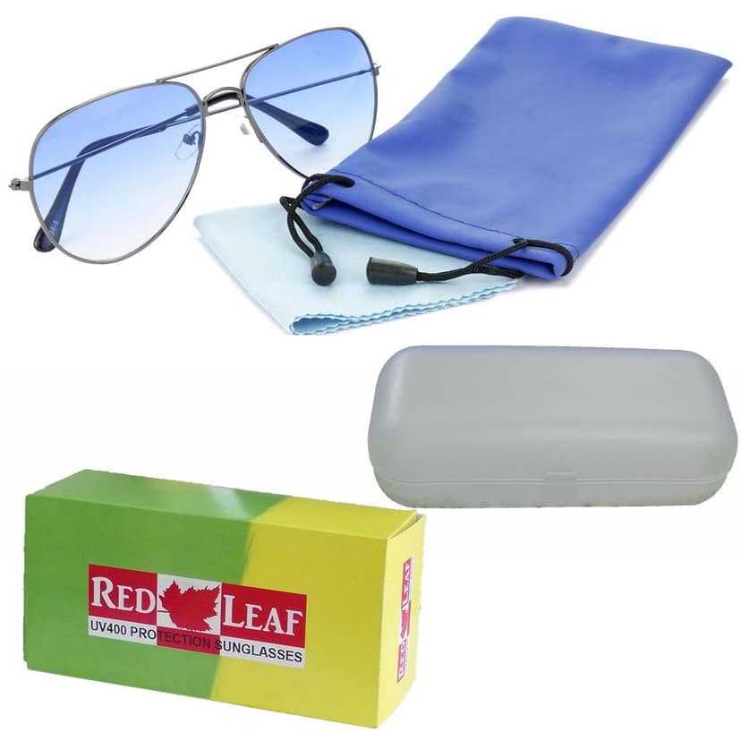 Hrinkar Blue Pilot Stylish Goggles Grey Frame Sunglasses for Men & Women - HRS35 view 4
