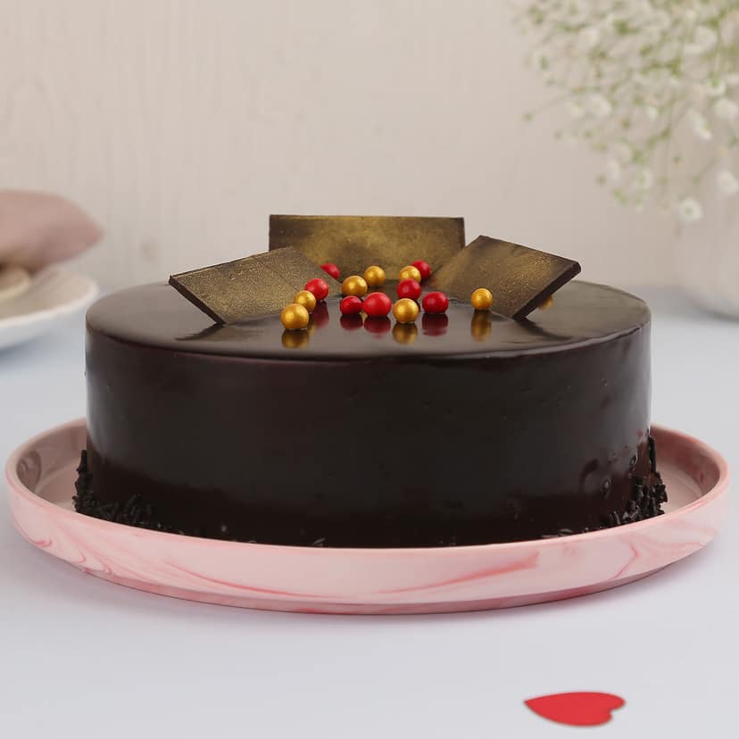 Yummy Truffle Cream Cake Half Kg view 5