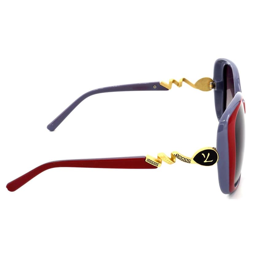 Hrinkar Pink Rectangular Glasses Red Frame Best Polarized Goggles for Women - HRS438-RD-GRY view 3