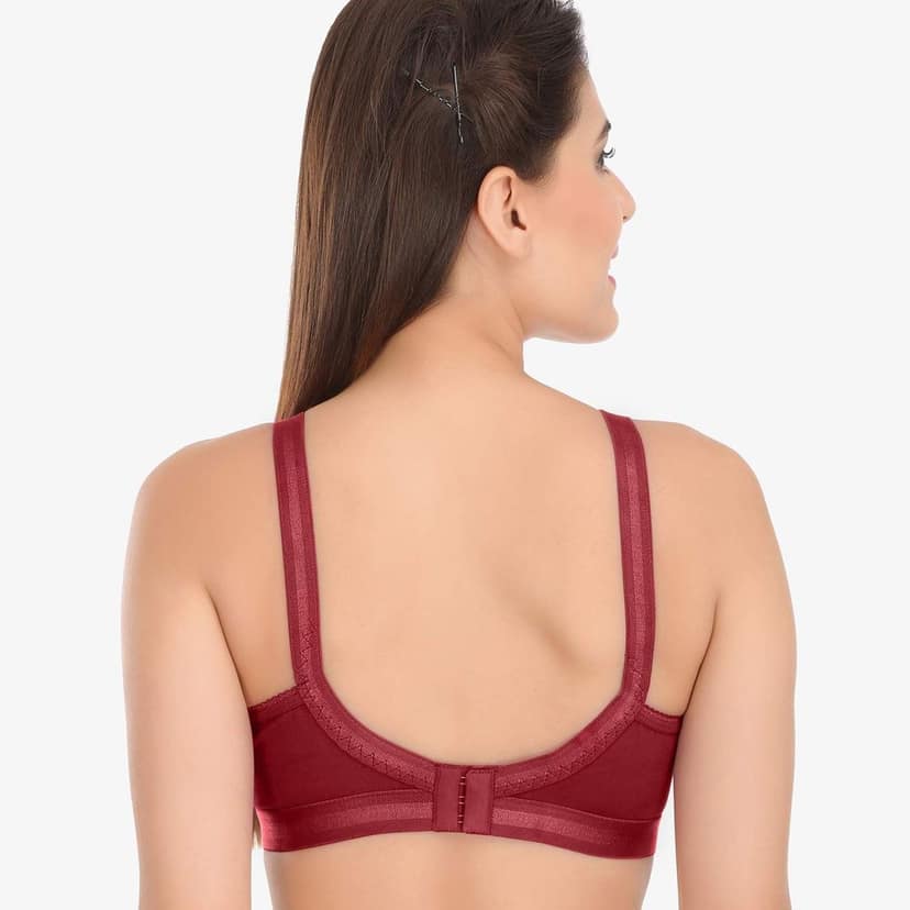 SONA Women's Perfecto Full Coverage Non Padded Cotton Minimizer Bra view 4