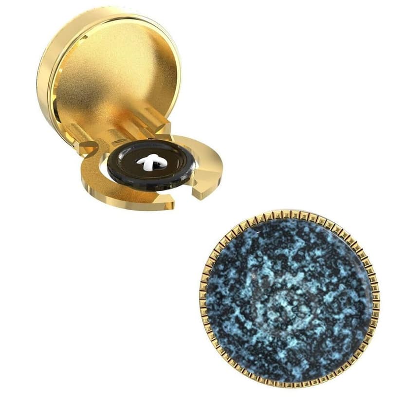 The Smart Buttons - Shirt Button Cover Cufflinks for Men - Blue Water Design Pattern view 7